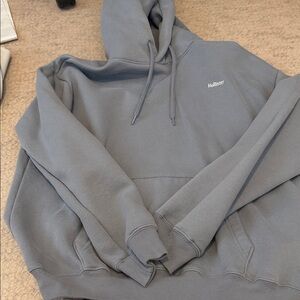 Hollister Men's Gray-Blue Color Hoodie